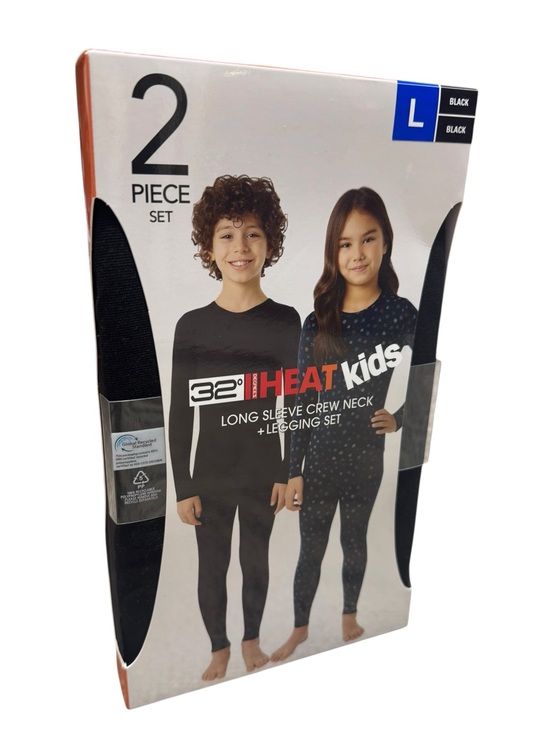 32 Degrees Other - 32 Degrees Heat 2 Piece Long Sleeve Crew Neck & Legging Set L Black NEW